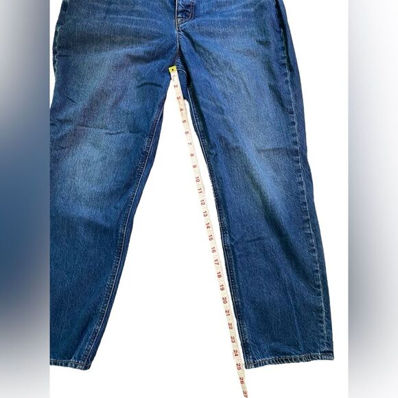 J. Crew Dark Medium Wash Premium Edition High Rise Straight Jeans - Picture 3 of 9